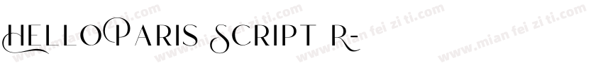 Hello Paris Script R字体转换